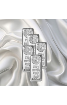 5 Adet 250 Gr Nadir Gümüş Külçe 5 Adet 250 Gr Nadir Gümüş Külçe
