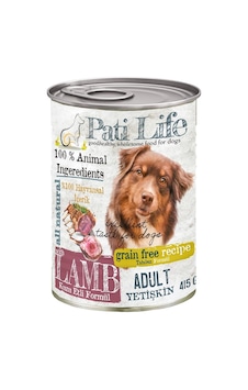 Pati Life Tahılsız Kuzu Etli Konserve Yetişkin Köpek Maması 24 x 415 G Pati Life Tahılsız Kuzu Etli Konserve Yetişkin Köpek Maması 24 x 415 G