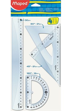 Maped 242830 4'lü Eko Kristal Cetvel Seti 30 CM Çok Renkli