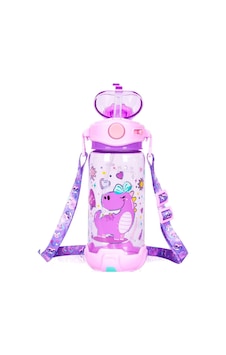 Dream Vest Mor Dinozor Şeffaf Matara 650 Ml. Çok Renkli E Dream Vest Mor Dinozor Şeffaf Matara 650 Ml. Çok Renkli E