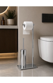 Pirinç Slim Lüx Ayaklı Set Wc Fırçalık Ve Kağıtlık Krom Pirinç Slim Lüx Ayaklı Set Wc Fırçalık Ve Kağıtlık Krom