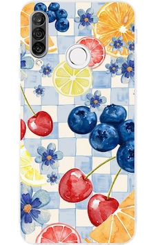 Huawei P30 Lite Uyumlu Sulu Boya Meyve Ve Çiçek Desenli Baskılı Silikon Kılıf Renkli Huawei P30 Lite Uyumlu Sulu Boya Meyve Ve Çiçek Desenli Baskılı Silikon Kılıf Renkli
