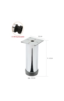 4 Adet Tablalı Ayarlı Metal Baza Ayağı 12cm 4 Adet Tablalı Ayarlı Metal Baza Ayağı 12cm