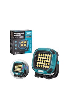 Powermaster Mx-w893 4000k - 7000k - Kırmızı 30 Cob Ledli 30 Watt Çok Fonksiyonlu Çalışma Lambası Powerbank