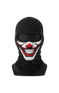 Genel Unisex Palyaço Baskılı Balaklava Maske 1 Adet Tek Beden Viskoz Kask İçi Outdoor M Siyah / Standart