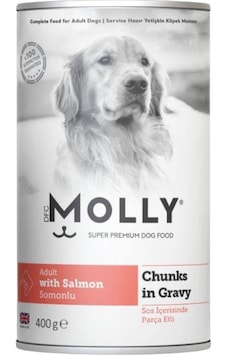 Molly Sos İçinde Parça Somonlu Yetişkin Köpek Konservesi 400 Gr Molly Sos İçinde Parça Somonlu Yetişkin Köpek Konservesi 400 Gr