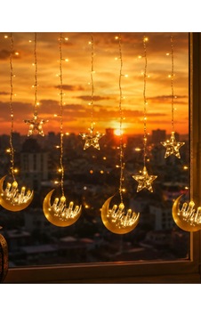Ramazan Temalı Led Işık Hilal Ve Yıldız Figürlü Dekor Lambası - Lisinya Çok Renkli Ramazan Temalı Led Işık Hilal Ve Yıldız Figürlü Dekor Lambası - Lisinya Çok Renkli