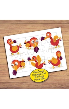 Şaşkın Sevimli Kuş Çocuklara Özel Puzzle Yapboz Tablo-pz158 Şaşkın Sevimli Kuş Çocuklara Özel Puzzle Yapboz Tablo-pz158