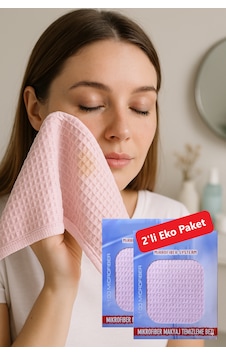 Galeno Pharma Mikrofiber Makyaj Temizleme Bezi Sihirli Bez 2'li Fırsat Paketi Pembe