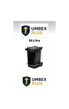 Umbex Plastik Pedallı Çöp Konteyneri 60 Litre Plastik Konteyner - A Isıya Karşı Dayanıklı Malzeme Siyah