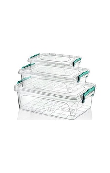 Hobby Life Dikdörtgen Muli Set Saklama Kabı 3'Lü 06+12+20 L Çok Renkli
