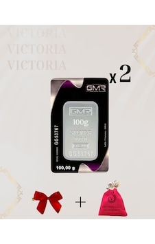 Vıctorıa Gold Sertifikalı 2 Adet 100 Gr Külçe Gümüş 999 Ayar