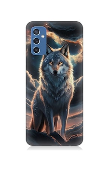 Samsung Galaxy M52 Uyumlu Kurt Ve Ay Desenli Silikon Kılıf Samsung Galaxy M52 Uyumlu Kurt Ve Ay Desenli Silikon Kılıf