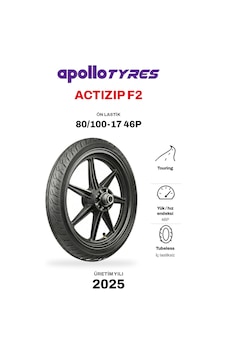 Apollo Actizip F2 80/100-17 46p Tubeless Ön Motosiklet Lastiği 2025 Apollo Actizip F2 80/100-17 46p Tubeless Ön Motosiklet Lastiği 2025