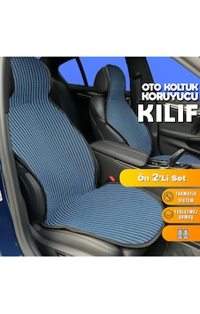 Dacia Duster Uyumlu Koltuk Kılıfı Minder Çizgili Siyah Mavi 2+1 Ön Arka Set
