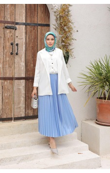 Storm Wear Kadın Pliseli Bel Lastikli Etek Mavi Storm Wear Kadın Pliseli Bel Lastikli Etek Mavi