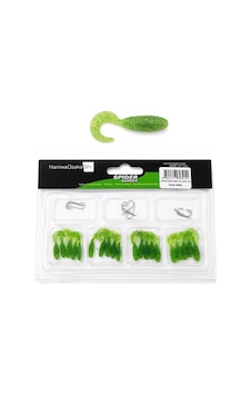 Naniwaosakashi Spider 2.5cm Orak Kuyruk 20 Silikon + 10 İğne Lrf Yem Seti Green Glitter Naniwaosakashi Spider 2.5cm Orak Kuyruk 20 Silikon + 10 İğne Lrf Yem Seti Green Glitter