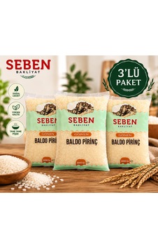 Seben Gönen Baldo Pirinç 1000 Gr X 3 Paket
