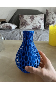Vaveni 3d Baskı Petek Dokulu Vazo - Delikli Dekoratif Vazo-mavi Arz Vaveni 3d Baskı Petek Dokulu Vazo - Delikli Dekoratif Vazo-mavi Arz