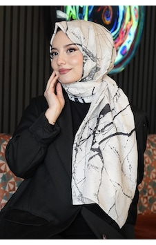 Mermer Desen Bej Soft Pamuk Şal Çok Renkli 48 Mermer Desen Bej Soft Pamuk Şal Çok Renkli 48