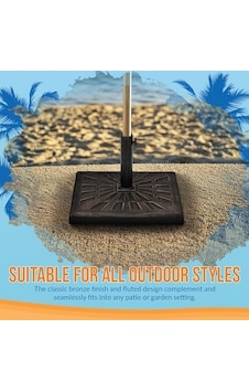 Umbrella Nu6891 19 Kg Reçine Şemsiye Tabanı, Bronz Abanoz