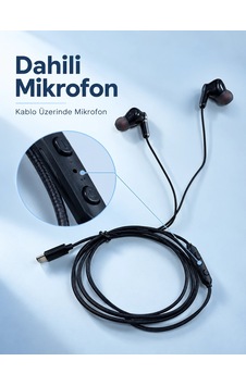 Nm Store Type C Bağlantılı Siyah Kulaklık Mikrofonlu Kulak İçi Tasarım Nm Store Type C Bağlantılı Siyah Kulaklık Mikrofonlu Kulak İçi Tasarım