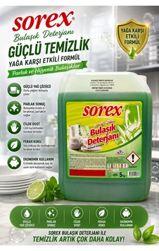 Sorex Bulaşık Deterjanı 5 L Elde Bulaşık Yıkama Deterjanı