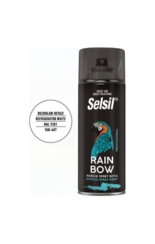 Selsil Buzdolabı Boyası Beyaz Rainbow Akrilik Sprey Boya 400 Ml