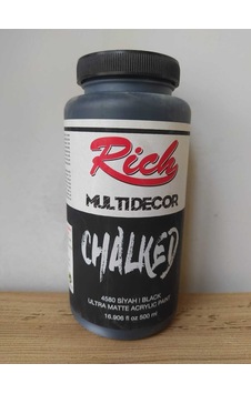 Rich Multidecor Chalked Akrilik 4580 Siyah 500 Ml Siyah Rich Multidecor Chalked Akrilik 4580 Siyah 500 Ml Siyah