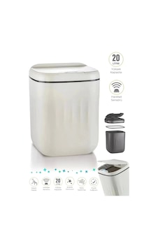 Akıllı Sensörlü Çöp Kovası 20l - Uv Işık & Koku Geçirmez Otomatik Mutfak Ofis Banyo K Standart Akıllı Sensörlü Çöp Kovası 20l - Uv Işık & Koku Geçirmez Otomatik Mutfak Ofis Banyo K Standart
