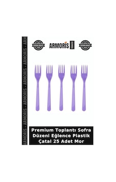Premium Toplantı Sofra Düzeni Eğlence Plastik Çatal 25 Adet Mor Premium Toplantı Sofra Düzeni Eğlence Plastik Çatal 25 Adet Mor