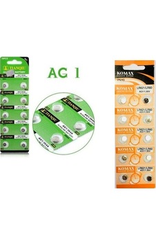 Buton Pil - Saat Lazer Hesap Makinesi Pili 10lu Paket Ag1 Lr621/l