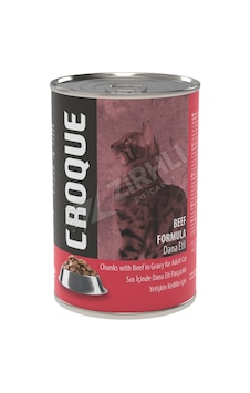 Croque Dana Etli Konserve Yetişkin Kedi Maması 400 Gr