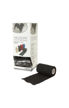 VALUELİNE Flexible Bandaj. 10 cm x 4,5 mt. Siyah VALUELİNE Flexible Bandaj. 10 cm x 4,5 mt. Siyah