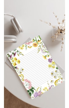 20 Adet 20x28 cm Boyutunda Çiçekli Mektup Kağıdı/not Kağıdı Model 15 20 Adet 20x28 cm Boyutunda Çiçekli Mektup Kağıdı/not Kağıdı Model 15