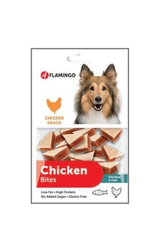 Flamingo Chicken Bites Tavuk ve Balık Etli Köpek Ödülü 85 G Flamingo Chicken Bites Tavuk ve Balık Etli Köpek Ödülü 85 G