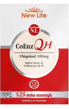Newlife Coenz Qh 100 Mg 60 Yumuşak Kapsül 2 Adet Newlife Coenz Qh 100 Mg 60 Yumuşak Kapsül 2 Adet