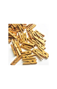 100lü Gold Ahşap Mandal Seti 100lü Gold Ahşap Mandal Seti