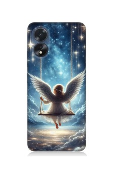 Oppo A38 Uyumlu Yıldızlarla Salıncakta Melek Desenli Silikon Kılıf Çok Renkli Oppo A38 Uyumlu Yıldızlarla Salıncakta Melek Desenli Silikon Kılıf Çok Renkli