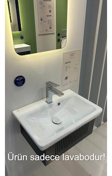 Cerastyle Turkuaz Porto Etajerli Lavabo 55 x 38 CM