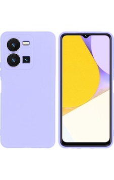 Vivo Y22S Uyumlu Silikon Kılıf - Kamera Korumalı Esnek Pastel Renk Kapak - Lila Vivo Y22S Uyumlu Silikon Kılıf - Kamera Korumalı Esnek Pastel Renk Kapak - Lila