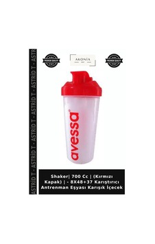 Shaker 700 Cc Kırmızı Kapak - 8x48+37 Karıştırıcı Antrenman Eşyası Karışık İçecek Shaker 700 Cc Kırmızı Kapak - 8x48+37 Karıştırıcı Antrenman Eşyası Karışık İçecek