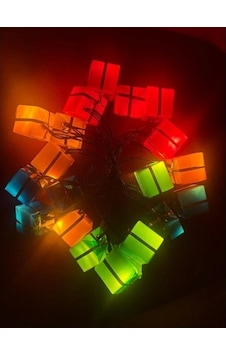 4 Metre 20 Led Pilli 2 Kademeli Hediye Kutusu Led Işık Belirtilmemiş