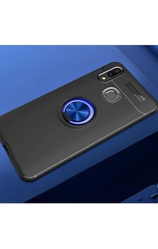 Huawei Y7 Prime 2019 Kılıf Zore Ravel Silikon Kapak Siyah-Mavi Huawei Y7 Prime 2019 Kılıf Zore Ravel Silikon Kapak Siyah-Mavi