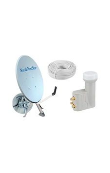 80cm Ofset Çanak Anten Full Set + Dörtlü Lnb + 25 Mt Anten Kablosu 80cm Ofset Çanak Anten Full Set + Dörtlü Lnb + 25 Mt Anten Kablosu