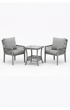 Oslo Raddan 1+1 Bistro Set Minderli 2 Kişilik Raddan Oturma Grubu Camlı Sehpa Bahçe Balkon Teras Set Gri Gri Oslo Raddan 1+1 Bistro Set Minderli 2 Kişilik Raddan Oturma Grubu Camlı Sehpa Bahçe Balkon Teras Set Gri Gri
