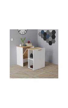 Minimalist Tasarım Katlanabilir Çalışma Masası Raflı & Ergonomik Beyaz - Safir Meşe - 700929845 Beyaz - Safir Meşe Minimalist Tasarım Katlanabilir Çalışma Masası Raflı & Ergonomik Beyaz - Safir Meşe - 700929845 Beyaz - Safir Meşe