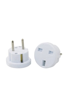 Fetih Elektrik F-09 250v 900w 10a Beyaz İngiliz Adaptör Fiş - 60'li Paket