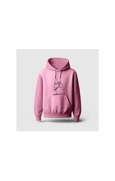 Ada Kostüm Tasarım Point Baskılı Hoodie Sweatshirt Pembe Ada Kostüm Tasarım Point Baskılı Hoodie Sweatshirt Pembe