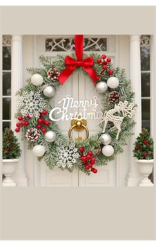 Noel Geyiği & Kar Tanesi Temalı Çilek Çelenk Ev, Kafe, Butik Ve Kapı Dekoru İçin Şık Tasarım Pen Noel Geyiği & Kar Tanesi Temalı Çilek Çelenk Ev, Kafe, Butik Ve Kapı Dekoru İçin Şık Tasarım Pen